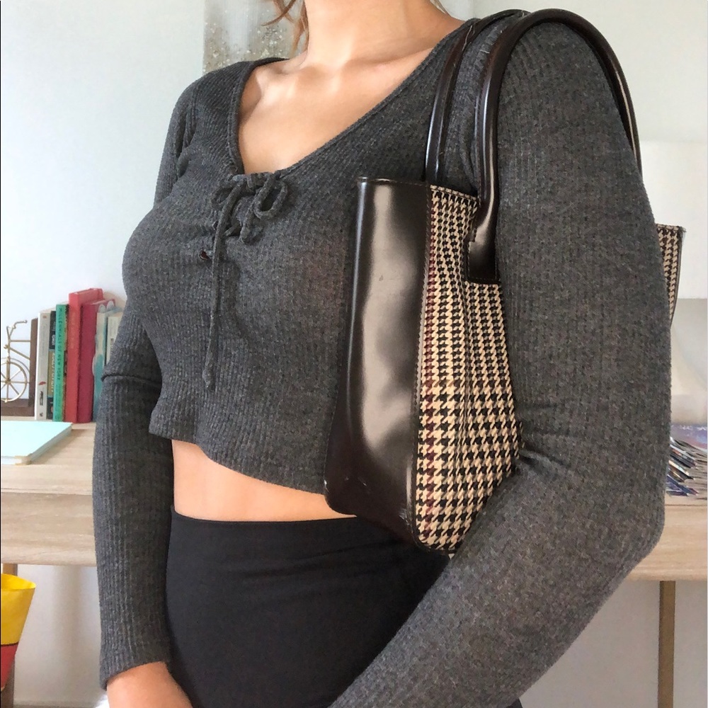 Brandy Melville Criss-Cross Long Sleeve